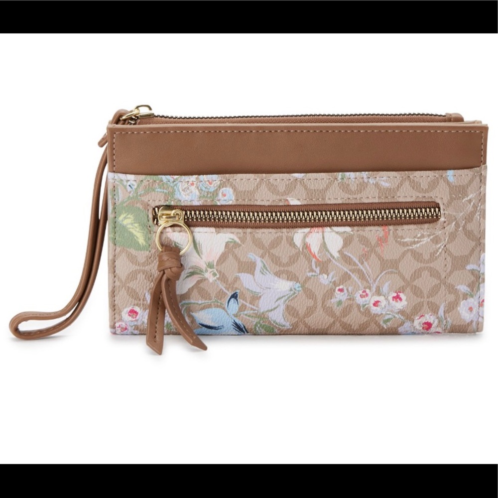New Time and Tru ZipPocket Clutch Organizer Wallet